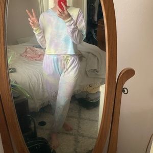 Matching Pastel Tie dye Sweatshirt and Sweatpants